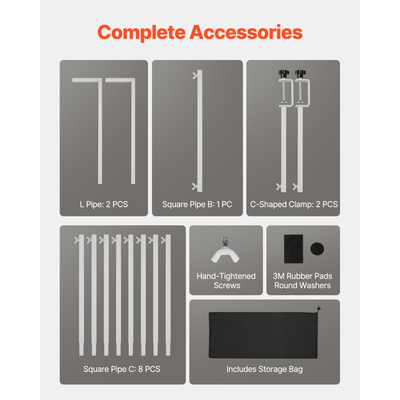 Βάση επιτραπέζιας αψίδας VEVOR με σφιγκτήρες, ύψος 13"-42" και ρυθμιζόμενο μήκος 28"-98", μεταλλική βάση επιτραπέζιας αψίδας, επιτραπέζια αψίδα με μπαλόνι για χριστουγεννιάτικες διακοσμήσεις γάμου, πάρτι γενεθλίων, λευκό