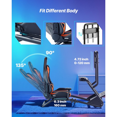 Βάση τιμονιού VEVOR Racing, Βάση τιμονιού για προσομοιωτή πιλοτηρίου βαρέως τύπου με βάση οθόνης, Κατάλληλη για Logitech G25, G27, G29, G920, G923, Thrustmaster T300RS, TX F458, T500RS, T3PA-PRO (F1/GT) και πεντάλ CSR