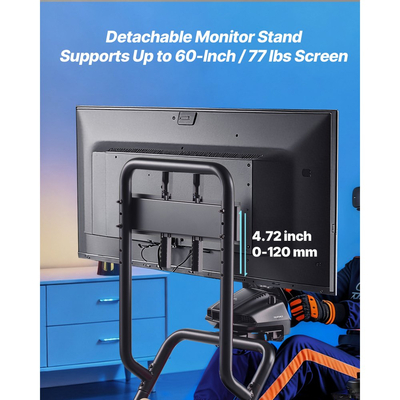 Βάση τιμονιού VEVOR Racing, Βάση τιμονιού για προσομοιωτή πιλοτηρίου βαρέως τύπου με βάση οθόνης, Κατάλληλη για Logitech G25, G27, G29, G920, G923, Thrustmaster T300RS, TX F458, T500RS, T3PA-PRO (F1/GT) και πεντάλ CSR