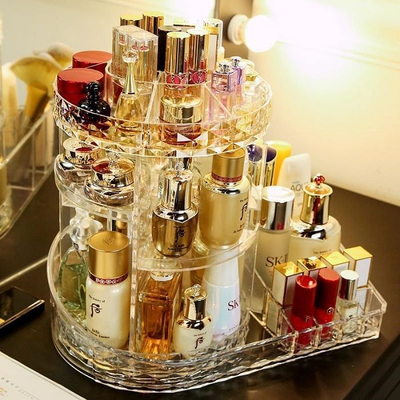 Θήκη οργάνωσης καλλυντικών περιστρεφόμενη ακρυλική - JN110 - 360° - 661108