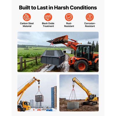 Αλυσίδα VEVOR, Αλυσίδες ανύψωσης 10mm x 3 m με 4 γάντζους λαβής ποδιών, Ανυψωτικός ιμάντας βαρέως τύπου από κράμα χάλυβα G80, Χωρητικότητα 10,4 τόνων, Ρυθμιζόμενες ανυψωτικές αλυσίδες κινητήρα για ρυμούλκηση φορτίου με ασφάλεια