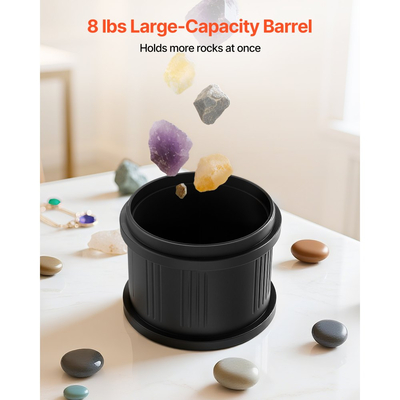 Κιτ γυάλισμα πέτρας VEVOR, κιτ στίλβωσης πέτρας 8 λίβρες, 4 ρυθμίσεις ταχύτητας, χρονοδιακόπτης στίλβωσης 9 ημερών, κιτ στίλβωσης πέτρας, διπλός γυαλιστής πέτρας με προσαρμογέα, γυαλιστής πέτρας για ενήλικες και παιδιά