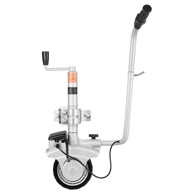 Ηλεκτρικό καρότσι ρυμούλκησης VEVOR, ικανότητα ρυμούλκησης 2,5 T, μηχανοκίνητος τροχός Jockey 380W 12V με ταχύτητα κίνησης 7 m/min, ρυθμιζόμενο ύψος σφιγκτήρα 31-63 cm και ελαστικό λάστιχο 20,3 cm, για κινούμενο τροχόσπιτο