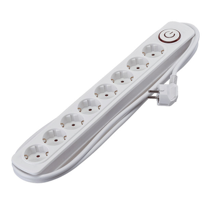 ΠΟΛΎΜΠΡΙΖΟ 8 ΘΈΣΕΩΝ 2m H05VV-F 3X1.5mm² ΜΕ ΔΙΑΚΌΠΤΗ