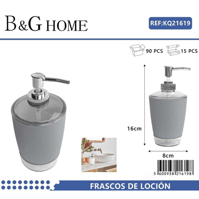 Θήκες κρεμοσάπουνου Dispenser πλαστικές - Σετ 5pcs - Grey - 21619