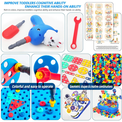 Παιχνίδι κατασκευών DIY με εργαλεία & βίδες - 906 - 922176