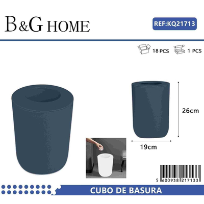 Κάδος απορριμμάτων μπάνιου πλαστικός - Blue - 21713