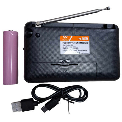 Επαναφορτιζόμενο ραδιόφωνο με Bluetooth - PR-808BT - 241335 - Red