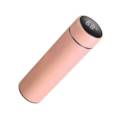 Φορητό παγούρι-θερμός με ψηφιακό θερμόμετρο - 500ml - 954101 - Pink