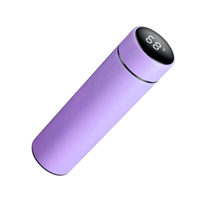 Φορητό παγούρι-θερμός με ψηφιακό θερμόμετρο - 500ml - 954101 - Purple