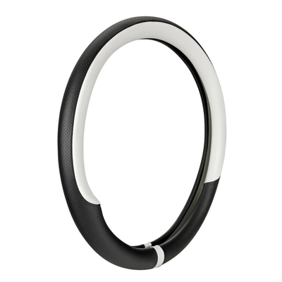 ΚΑΛΥΜΜΑ ΤΙΜΟΝΙΟΥ NOBLE (M) 37/39cm  ΜΑΥΡΟ/ΛΕΥΚΟ ΟΙΚΟΛΟΓΙΚΟ ΔΕΡΜΑ ΑΟΣΜΟ (ΠΑΧΟΣ 8,2cm) LAMPA