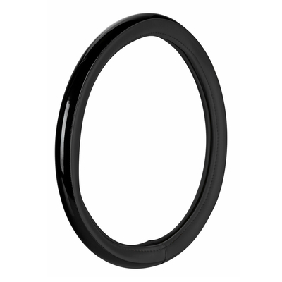 ΚΑΛΥΜΜΑ ΤΙΜΟΝΙΟΥ AURA (M) 37/39cm  ΜΑΥΡΟ ΟΙΚΟΛΟΓΙΚΟ ΔΕΡΜΑ ΑΟΣΜΟ (ΠΑΧΟΣ 8,2cm) LAMPA