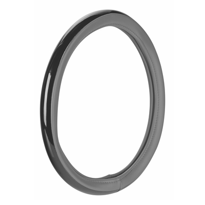 ΚΑΛΥΜΜΑ ΤΙΜΟΝΙΟΥ AURA (M) 37/39cm  ΜΑΥΡΟ/ΓΚΡΙ ΟΙΚΟΛΟΓΙΚΟ ΔΕΡΜΑ ΑΟΣΜΟ (ΠΑΧΟΣ 8,2cm) LAMPA