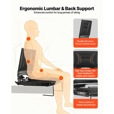 Κάθισμα Σταδίου VEVOR, Πτυσσόμενη Καρέκλα Λευκαντηρίου με Στήριγμα Πλάτης και Χοντρό Μαξιλάρι, Επενδεδυμένο Κάθισμα Σταδίου για Λευκαντήριο που Περιλαμβάνει Ιμάντα Ώμου, Γάντζους, Θήκη για Ποτήρια, Υλικό Lycra, Πλαϊνή Τσέπη, Υλικό PP