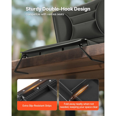 Κάθισμα Σταδίου VEVOR, Πτυσσόμενη Καρέκλα Λευκαντηρίου με Στήριγμα Πλάτης και Χοντρό Μαξιλάρι, Επενδεδυμένο Κάθισμα Σταδίου για Λευκαντήριο που Περιλαμβάνει Ιμάντα Ώμου, Γάντζους, Θήκη για Ποτήρια, Υλικό Lycra, Πλαϊνή Τσέπη, Υλικό PP