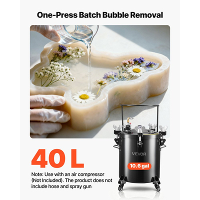 Δεξαμενή βαφής με δοχείο πίεσης VEVOR, Δεξαμενή βαφής βαρέως τύπου από χάλυβα 40 λίτρων, Δοχεία βαφής με πίεση ψεκασμού με τρεις συνδέσμους γρήγορης σύνδεσης για οικιακή χρήση, DIY, Δημιουργίες τέχνης, Δεξαμενές μεγάλης διαμέτρου