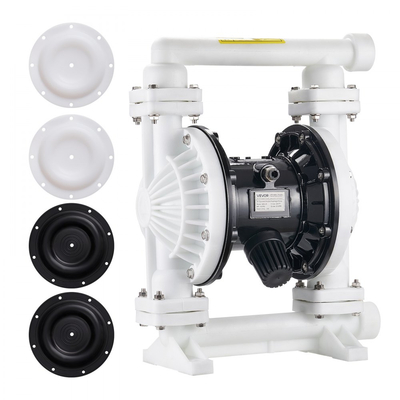 Αεροκίνητη αντλία διπλού διαφράγματος VEVOR, μέγιστη 94,64 LPM, τυπική αντλία μεταφοράς χρησιμοποιημένων λαδιών εισόδου και εξόδου, σώμα πολυπροπυλενίου, διπλά διαφράγματα, για ντίζελ, γράσο, κηροζίνη, βενζίνη