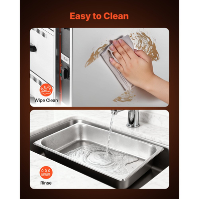 Ηλεκτρικός Θερμαντήρας Συρταριών VEVOR Επαγγελματικός, Θερμαντήρας Τριών Συρταριών από Ανοξείδωτο Ατσάλι, Ανεξάρτητος Τυπικός Θερμαντήρας Συρταριών, Ευρύ Εύρος Θερμοκρασίας 30-85℃, για Εστιατόριο, Μπουφέ Ξενοδοχείων & Αρτοποιείο