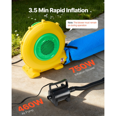 Φουσκωτός θάλαμος βαφής VEVOR, 4 x 3 x 2,8 m, Φουσκωτός θάλαμος ψεκασμού με ισχυρό φυσητήρα 750W και σύστημα φίλτρου αέρα, Τριγωνική οροφή, για βαφή ποδηλάτου, μοτοσικλέτας, λαμαρίνας αυτοκινήτου