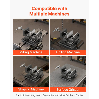 Μέγγενη VEVOR με κλίση, πλάτος σιαγόνων 4,25 ιντσών, φορητή μέγγενη πάγκου για πρέσα τρυπανιού, ρυθμιζόμενη κλίση 0–90°, ανθεκτική κατασκευή από χυτοσίδηρο, μέγγενη πάγκου εργασίας για ξυλουργική, για πάγκους εργασίας και πρέσες τρυπανιού, μαύρη