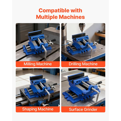 Μέγγενη τρυπανιού VEVOR Cross Slide, πλάτος σιαγόνων 4 ιντσών, μέγγενη πάγκου άξονα XY 2 κατευθύνσεων, μέγιστο άνοιγμα σιαγόνων 3,5 ιντσών, χυτοσίδηρος βαρέως τύπου, σφιγκτήρας μέγγενης πάγκου εργασίας, για ξυλουργική, τρύπημα, φρέζα CNC