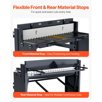 Ψαλίδι λαμαρίνας VEVOR Foot Stomp, χειροκίνητο ψαλίδι δαπέδου πλάτους 1320 mm, με ατσάλινο πλαίσιο από σίδηρο, ρυθμιζόμενο διάκενο λεπίδας, στοπ υλικού, έλεγχος ποδοκίνητου πεντάλ για κοπή χάλυβα, χαλκού, οπλισμού και αλουμινίου