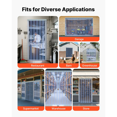 VEVOR Διαφανής Λωρίδα Κουρτίνας PVC, Μήκος 30,8 m x Πλάτος 30,5 cm, Πλαστικό Ρολό Λωρίδας Πόρτας, Λωρίδες Κουρτίνας για Ψυγεία Καταψύκτη για Πόρτες Σούπερ Μάρκετ, Γκαράζ, Αποθήκη, Αχυρώνα, Σπιτιού κατοικίδιων ζώων
