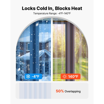 VEVOR Διαφανής Λωρίδα Κουρτίνας PVC, Μήκος 30,8 m x Πλάτος 30,5 cm, Πλαστικό Ρολό Λωρίδας Πόρτας, Λωρίδες Κουρτίνας για Ψυγεία Καταψύκτη για Πόρτες Σούπερ Μάρκετ, Γκαράζ, Αποθήκη, Αχυρώνα, Σπιτιού κατοικίδιων ζώων