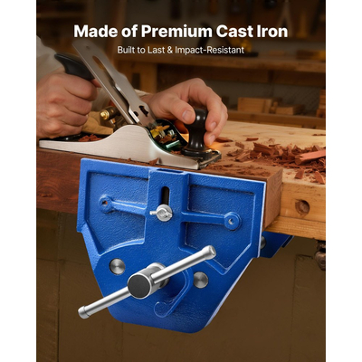 Μέγγενη ξυλουργικής VEVOR, πλάτος σιαγόνων 9 ιντσών, μέγγενη πάγκου εργασίας γρήγορης απελευθέρωσης, μέγιστο άνοιγμα σιαγόνων 10,2 ιντσών, κατασκευή από χυτοσίδηρο βαρέως τύπου, ρυθμιζόμενο μπροστινό στοπ, μέγγενη πάγκου εργασίας, για τρύπημα σε ξυλουργική