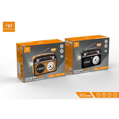 Επαναφορτιζόμενο ραδιόφωνο Retro με Bluetooth - PR-1002BT - 241434 - Red