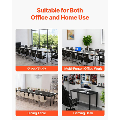 Τραπέζι Συνεδριάσεων VEVOR, Σετ 6 τεμαχίων, Τραπέζι Γραφείου 1400 mm για 16 άτομα, Σετ Ευέλικτων Συνδυασμών Γραφείου, Μοντέρνο Ορθογώνιο Γραφείο Συνεδριάσεων με Μεταλλικά Πόδια για Γραφείο, Αίθουσα Συνεδριάσεων, Εύκολη Συναρμολόγηση