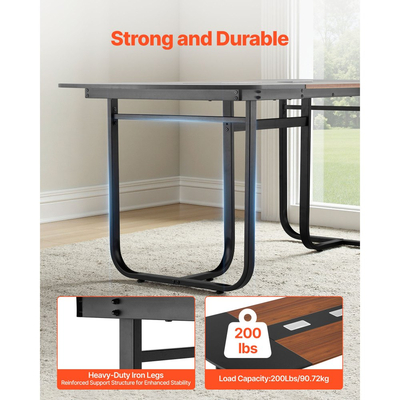 Τραπέζι Συνεδριάσεων VEVOR, Οβάλ Γραφείο 1800 mm για Συσκέψεις 6-8 Ατόμων, Μοντέρνο Γραφείο Σεμιναρίων με Μεταλλικά Πόδια, Μεγάλο Γραφείο Συνεδριάσεων για Γραφείο, Αίθουσα Συσκέψεων, Αίθουσα Συνεδριάσεων, Εύκολη Συναρμολόγηση, Μαύρο & Καφέ