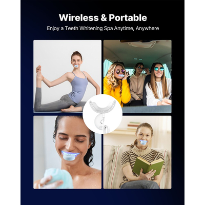 Κιτ λεύκανσης δοντιών VEVOR με φως LED, 32 φώτα επιτάχυνσης LED, ταινίες λεύκανσης, στυλό και σύριγγες τζελ, δίσκος σε σχήμα U, ασύρματο φορητό κιτ που αφαιρεί γρήγορα και αποτελεσματικά τους επίμονους λεκέδες