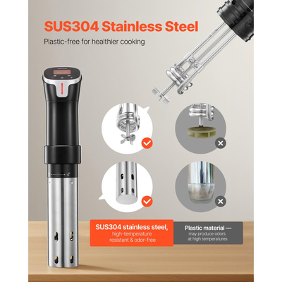 Κουζίνα ακριβείας VEVOR Sous Vide, μηχανή μαγειρέματος Sous-Vide 1100W, κυκλοφορητής εμβάπτισης WIFI με 10 προκαθορισμένες συνταγές, οθόνη αφής LCD, γρήγορη θέρμανση, ακριβής θερμοκρασία και χρονοδιακόπτης, έλεγχος εφαρμογής, Sous-Vide