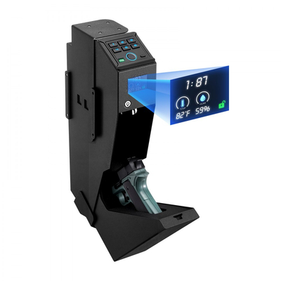 Χρηματοκιβώτιο όπλων VEVOR, συρόμενο χρηματοκιβώτιο όπλων με οθόνη, δακτυλικό αποτύπωμα/κωδικό πρόσβασης/κλειδί, θήκη όπλων γρήγορης πρόσβασης 3 θέσεων με LED για 1 πιστόλι και γεμιστήρα, τοποθετημένο κουτί όπλων για κομοδίνο, γραφείο δίπλα στο κομοδίνο, αυτοκίνητο