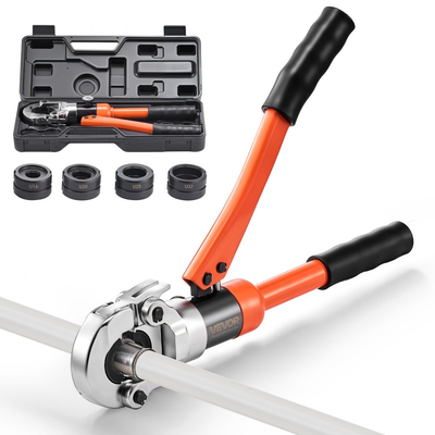 Εργαλείο πτύχωσης υδραυλικών σωλήνων VEVOR, πτύχωση εξαρτημάτων σωλήνων PEX και αλουμινίου-πλαστικού με σιαγόνες U16 U20 U25 U32 και θήκη μεταφοράς, κιτ εργαλείων πτύχωσης για υδραυλικές επισκευές και εγκαταστάσεις