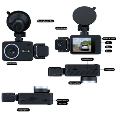 Καταγραφικό αυτοκινήτου με 3 κάμερες - S23 - 812846