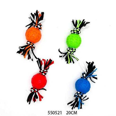 Υφασμάτινο παιχνίδι σκύλου με μπάλα μασητική - 20cm - 12pcs - 550521