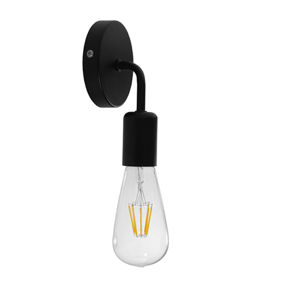 Urban Minimal - Επιτοίχιο Μονόφωτο E27 Μοντέρνο Μέταλλο Μαύρο Minimal - Μ10 x Π7 x Υ16cm