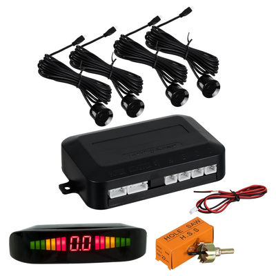 ParkSafe Pro 4-Sensor Parking System - Αισθητήρες Παρκαρίσματος Αυτοκινήτου με Οθόνη LED & Ηχητική Ειδοποίηση – Σετ 4 Αισθητήρων