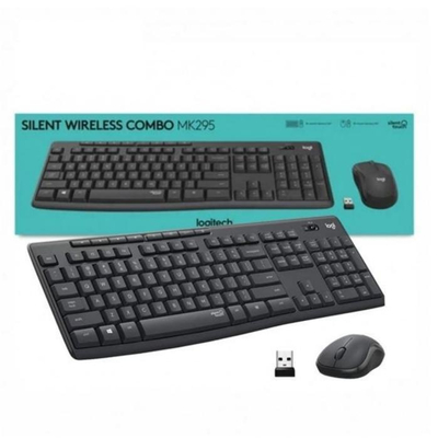 Logitech MK295 - Ασύρματο Σετ Πληκτρολόγιο & Ποντίκι USB - Αγγλικό US - Μαύρο