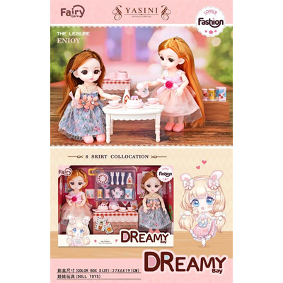 Kούκλες Vintage με σετ τσαγιού - 6643 - 917365