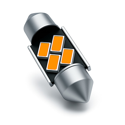 VenCore 3216-10090 - C5W Festoon 31mm - Λάμπα LED Σωληνωτή για Βάση C5W 31mm Festoon 4 SMD 5630 1W 160 Lumen 12 Volt Πορτοκαλί