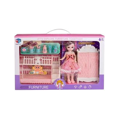 Σετ κούκλα με αξεσουάρ σπιτιού - 6688-15-DIY - 917466