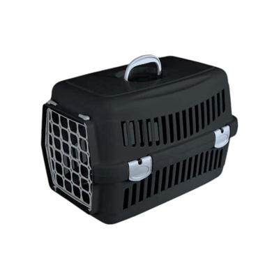 Κλουβί μεταφοράς κατοικιδίου πλαστικό - Felix - 48x32.5x32.5cm - 005111 - Black/Grey