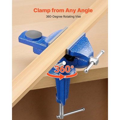 Μέγγενη πάγκου VEVOR, 3 ιντσών, φορητή μέγγενη πάγκου εργασίας με περιστρεφόμενη βάση 360°, περιστρεφόμενο σφιγκτήρα πάγκου γρήγορης απελευθέρωσης, υπερυψωμένη βάση, κατασκευή από χυτοσίδηρο, για ξυλουργική, μεταλλουργία, τρύπημα και κοπή