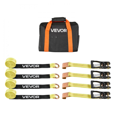 Κιτ πρόσδεσης τάκου τροχού VEVOR, σύστημα πρόσδεσης μοτοσικλέτας τύπου ελαστικού, κιτ πρόσδεσης αυτοκινήτου με επίπεδο γάντζο, αντοχή σε θραύση 4540 kg & φορτίο εργασίας 1512 kg, ιμάντας πρόσδεσης τρέιλερ για ATV, SUV, ρυμουλκούμενα