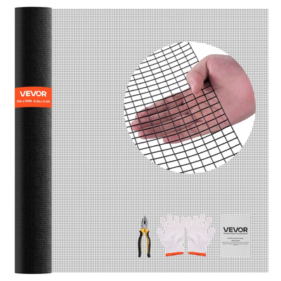 Ύφασμα VEVOR για εξαρτήματα 183cm x 30,4m, ρολό από γαλβανισμένο συρματόπλεγμα 1/2 ίντσας 19 Gauge, περίφραξη από συρματόπλεγμα κοτόπουλου με επίστρωση βινυλίου ανθεκτικό στις καιρικές συνθήκες, περίφραξη κήπου με συγκολλημένη περίφραξη φυτών βαρέως τύπου