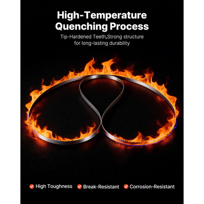 Λεπίδα πριονοκορδέλας VEVOR, μήκος 2780 mm, λεπίδα πριονοκορδέλας 4 TPI με 18 αιχμηρά δόντια σκληρυμένα HRC, ανθρακούχος χάλυβας υψηλής αντοχής SK5, πλάτος 16 mm, αντικατάσταση για τις κύριες μάρκες πριονοκορδέλας ξυλουργικής, συσκευασία 1 τεμαχίου
