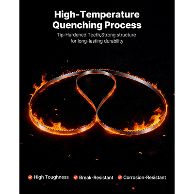 Λεπίδα πριονοκορδέλας VEVOR, μήκος 1832 mm, λεπίδα πριονοκορδέλας 4 TPI με 18 αιχμηρά δόντια σκληρυμένα HRC, χάλυβας άνθρακα υψηλής αντοχής SK5, πλάτος 12,7 mm, αντικατάσταση για τις κύριες μάρκες πριονοκορδέλας ξυλουργικής, συσκευασία 1 τεμαχίου